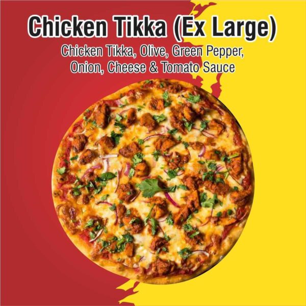 Chicken Tikka Pizza extra large