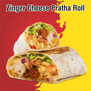 zinger cheese paratha roll